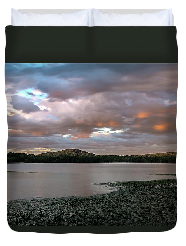 Wickham Lake Duvet Cover featuring the photograph Clouds At Wickham Lake by Angelo Marcialis
