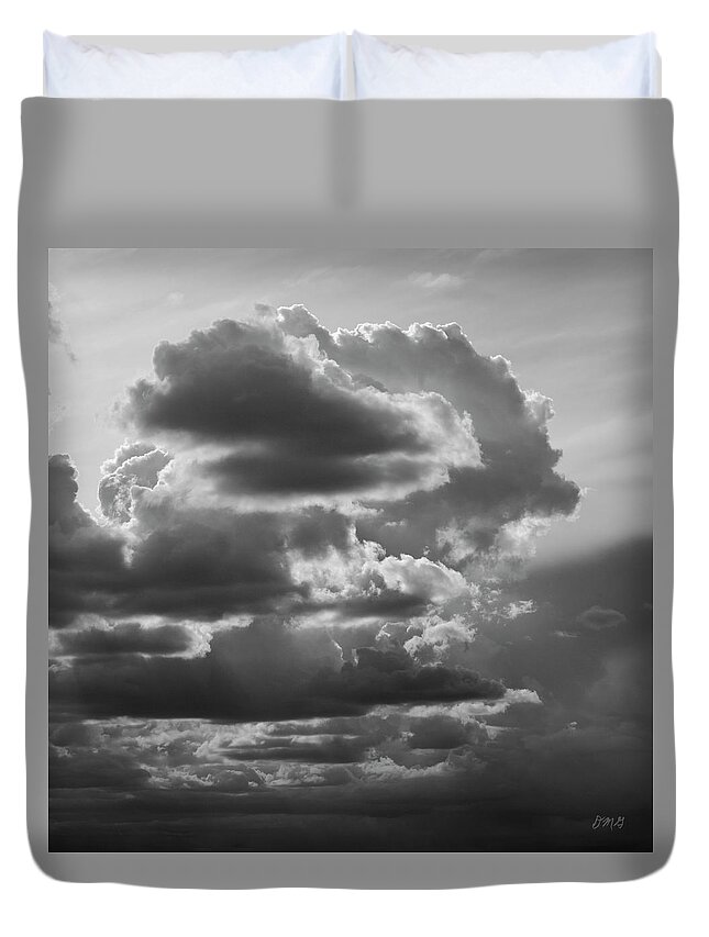 Atmosphere Duvet Cover featuring the photograph Cloudscape XV BW SQ by David Gordon