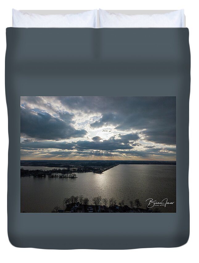  Duvet Cover featuring the photograph Cloudy Day by Brian Jones