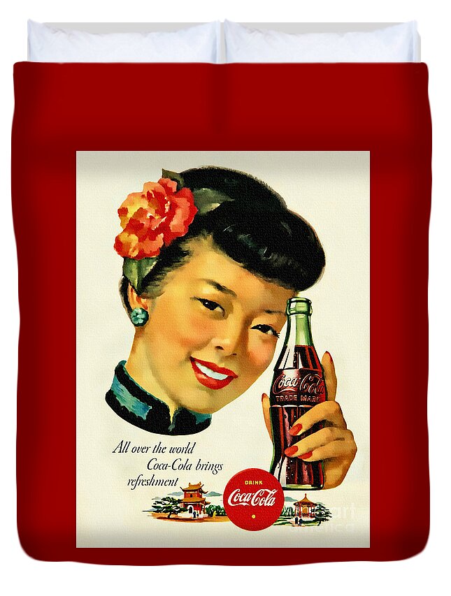 Coca Cola China 1940s Duvet Cover For Sale By Ian Gledhill