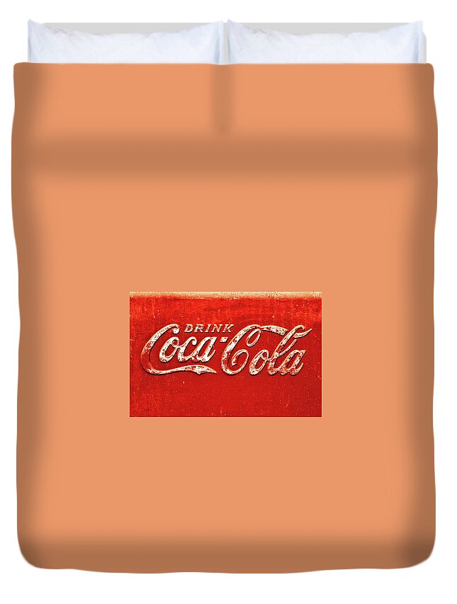 Coca-cola Duvet Cover featuring the photograph Coca Cola Rustic by Stephen Anderson