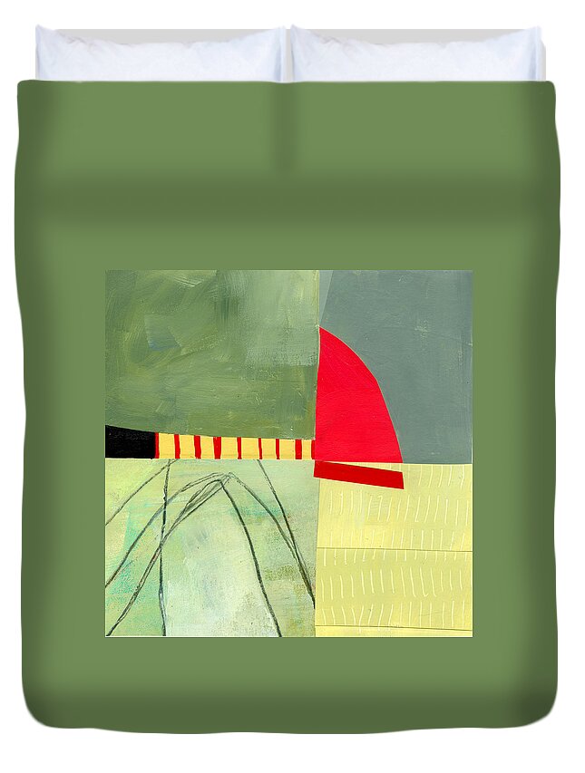 Abstract Art Duvet Cover featuring the painting Cocktail Fruit by Jane Davies