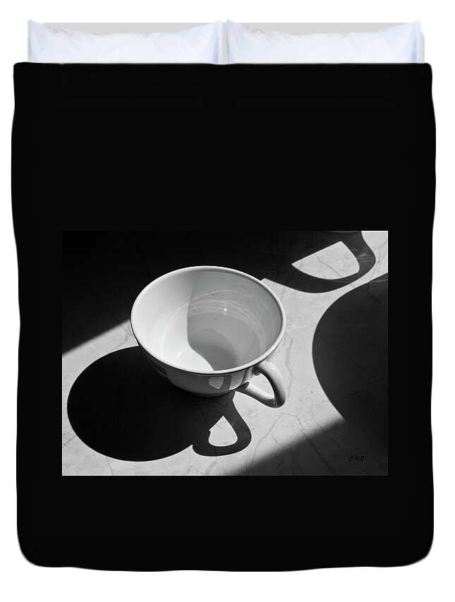 Coffee Duvet Cover featuring the photograph Coffee Cup in Light and Shadow by David Gordon