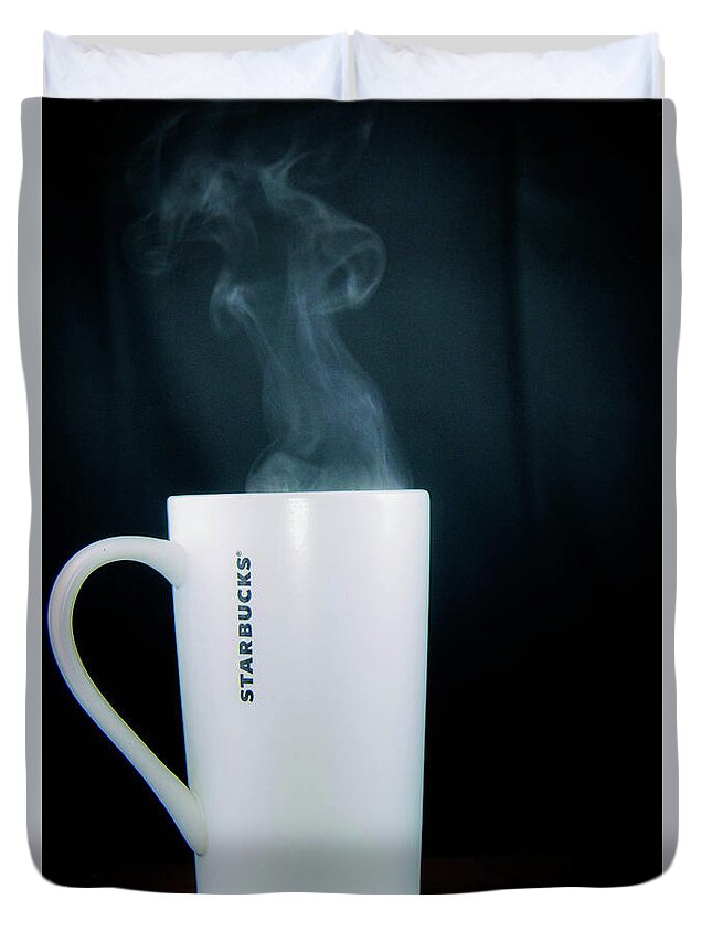Coffee Duvet Cover featuring the photograph Coffee by Hyuntae Kim