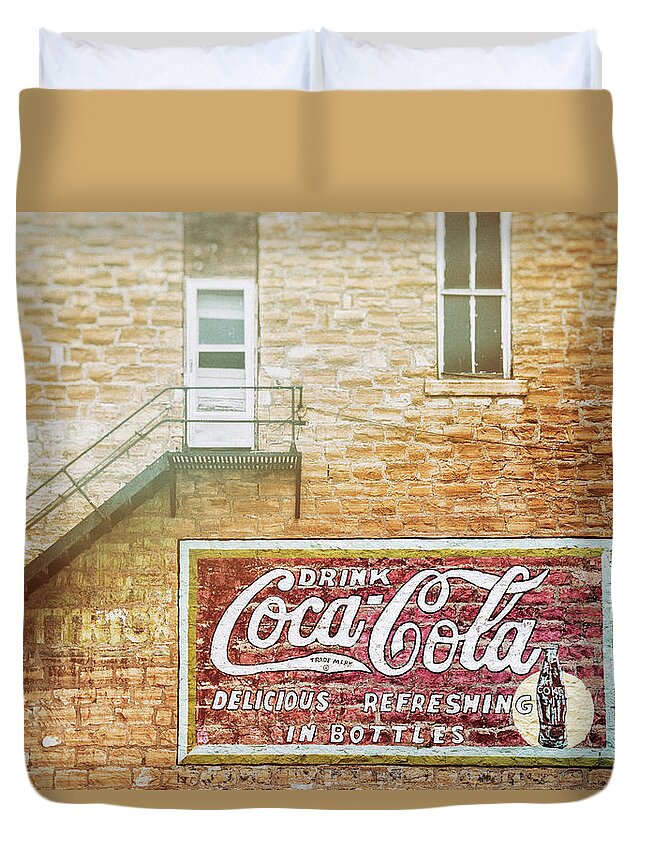 Coke Duvet Cover featuring the photograph Coke Classic by Darren White