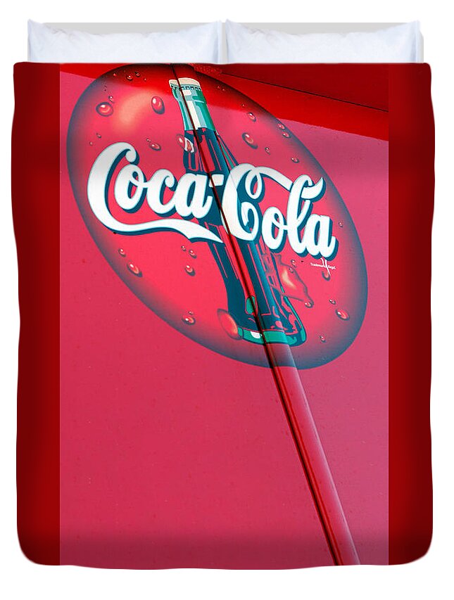 Coca Cola Duvet Cover featuring the photograph Cokesicle Coca Cola by Scott Campbell