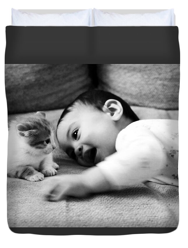 Hurghada Duvet Cover featuring the photograph Cokitten by Jez C Self