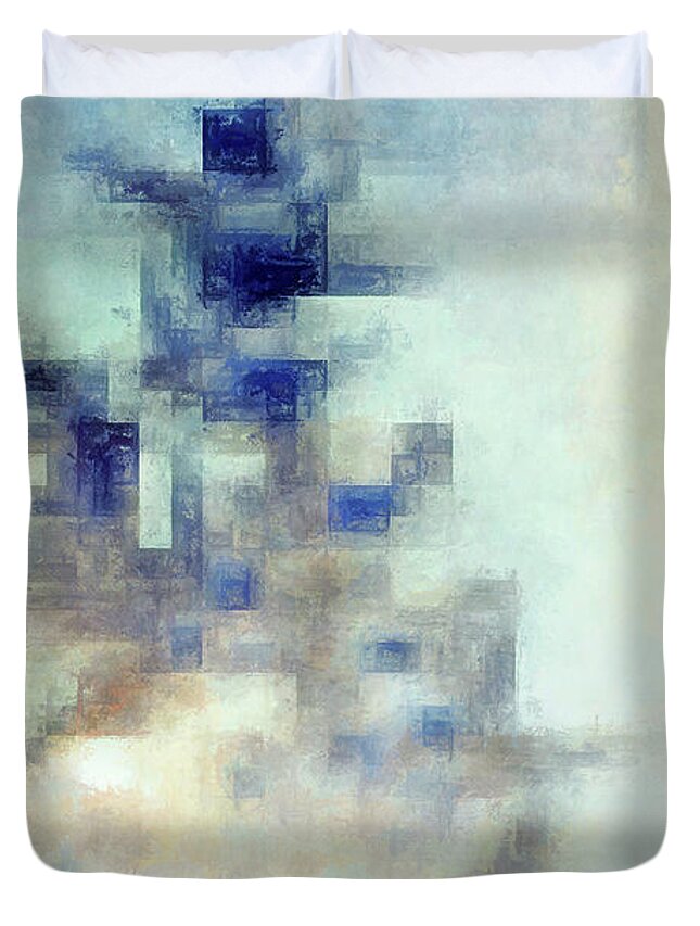 Abstract Duvet Cover featuring the digital art Cold by Scott Norris