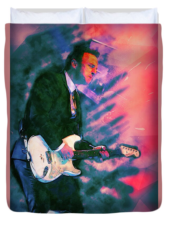 Colin James. Singer Duvet Cover featuring the photograph Colin James by Thomas Leparskas