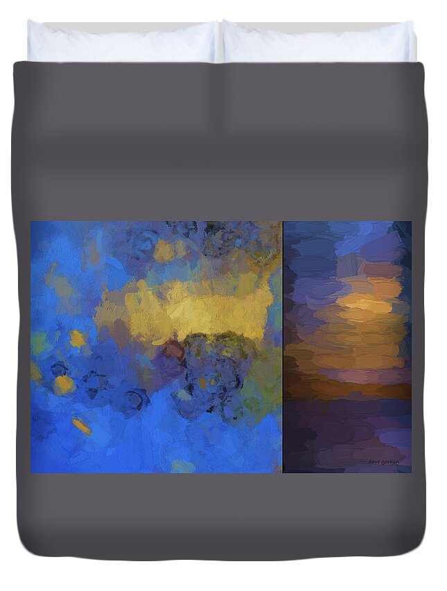 Abstract Duvet Cover featuring the digital art Color Abstraction LIX by David Gordon
