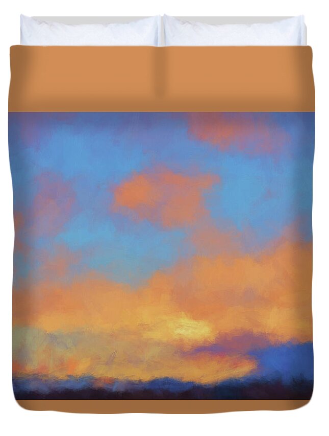 Abstract Duvet Cover featuring the digital art Color Abstraction LVII by David Gordon