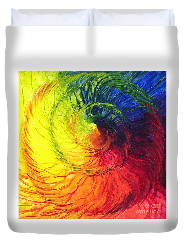 Color Duvet Cover featuring the painting Color by Jeanette Jarmon