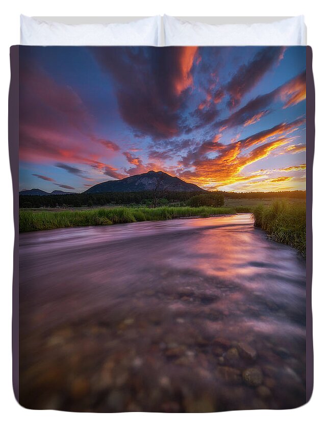 Sunrise Duvet Cover featuring the photograph Colorado Morning by Darren White