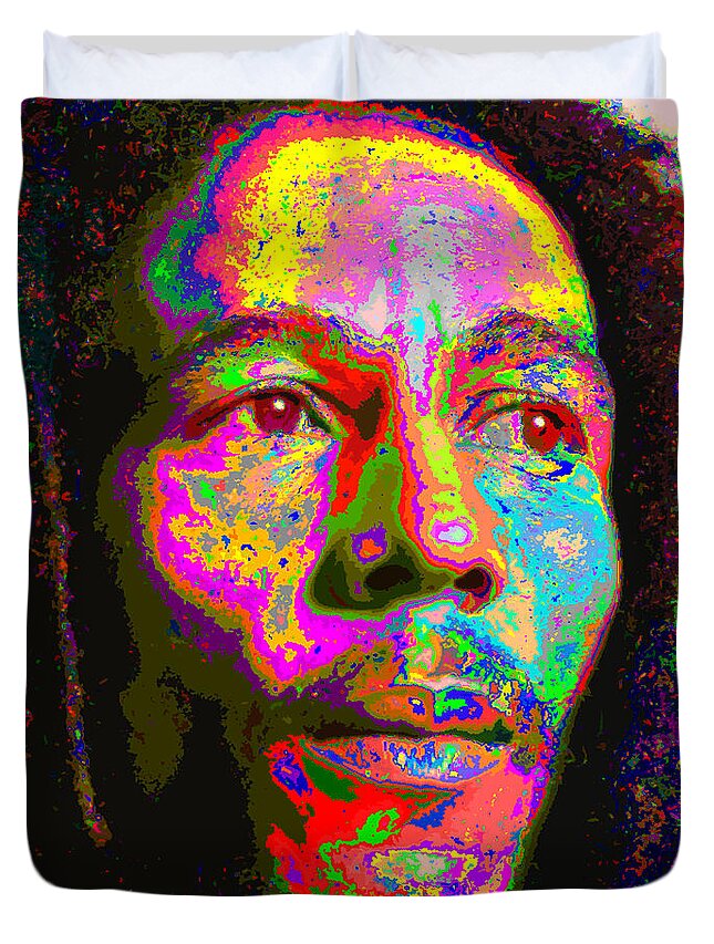 Colorful Bob Marley Duvet Cover For Sale By Samuel Majcen