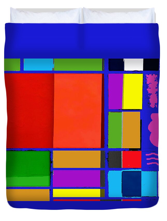 Abstract Duvet Cover featuring the photograph Colorful boxes by Ricardo Dominguez