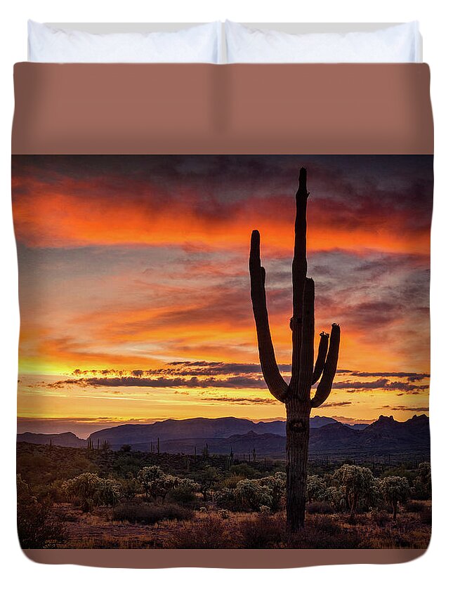 Sunrise Duvet Cover featuring the photograph Colorful Morning To You by Saija Lehtonen