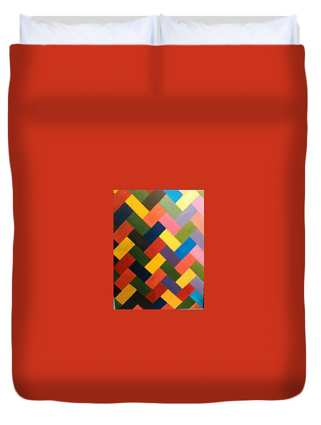 Abstract Duvet Cover featuring the painting ColorPS by Andrew Johnson