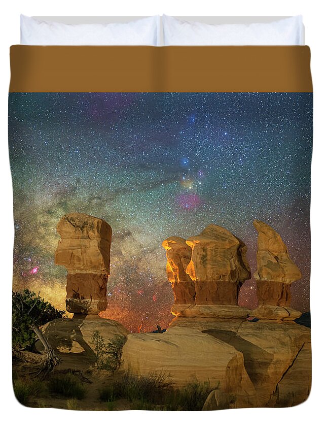 Astronomy Duvet Cover featuring the photograph Colors of Darkness by Ralf Rohner