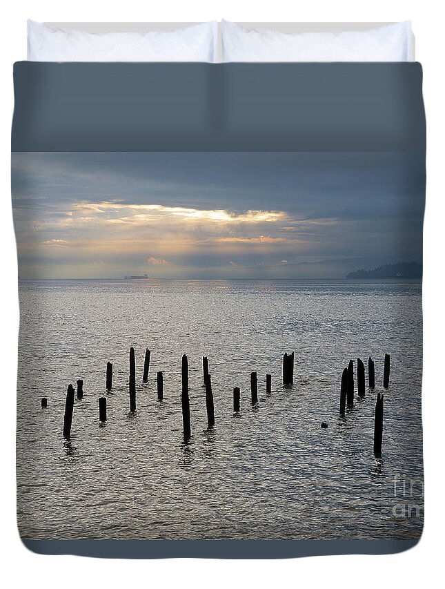 Astoria Duvet Cover featuring the photograph Columbia Transport by Idaho Scenic Images Linda Lantzy