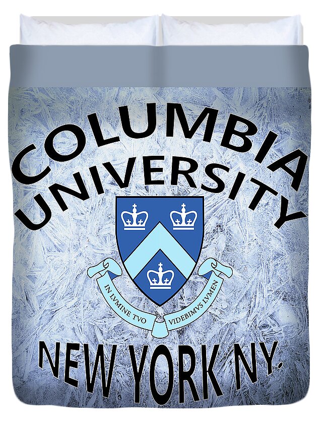 Columbia University Duvet Cover featuring the digital art Columbia University New York NY by Movie Poster Prints