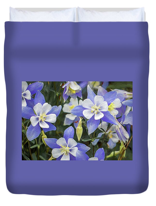 Columbine Duvet Cover featuring the photograph Columbine by Jennifer Grossnickle