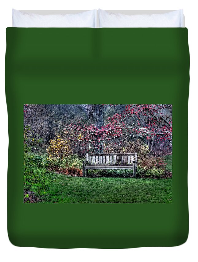 Landscape Duvet Cover featuring the photograph Come Sit with Me by Jeff Cooper