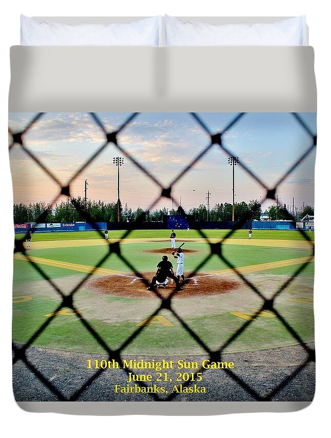 Yeager Duvet Cover featuring the photograph Commission Free - Midnight Sun Game by Benjamin Yeager