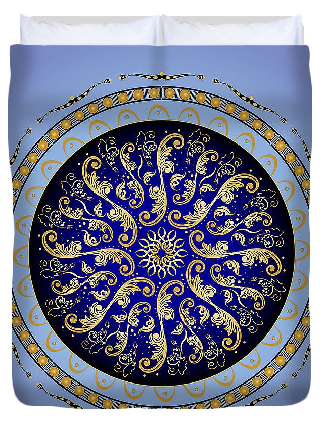 Mandala Duvet Cover featuring the digital art Complexical No. 1729 by Alan Bennington