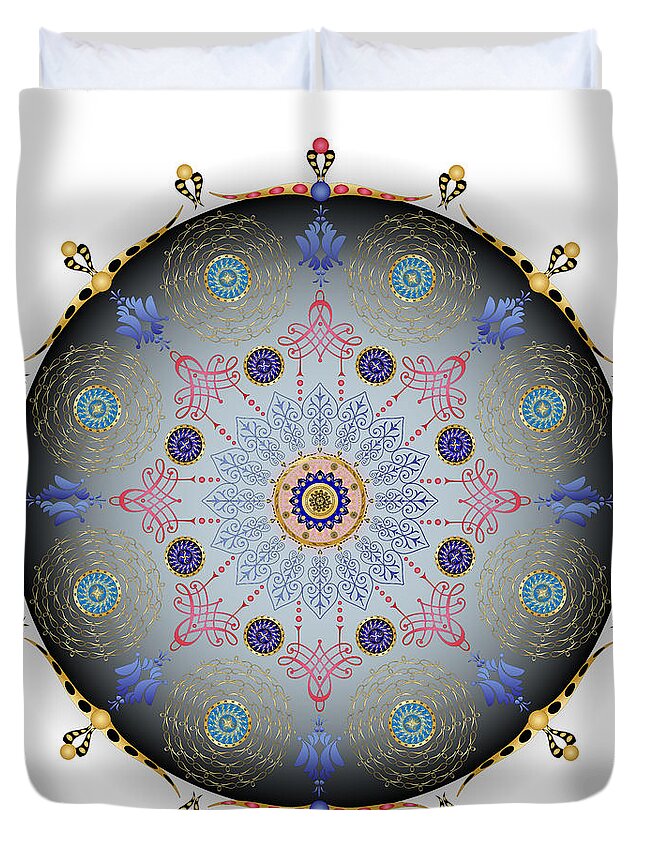Mandala Duvet Cover featuring the digital art Complexical No 1744 by Alan Bennington