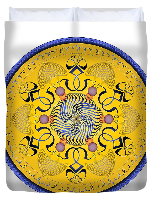 Mandala Duvet Cover featuring the digital art Complexical No 1762 by Alan Bennington