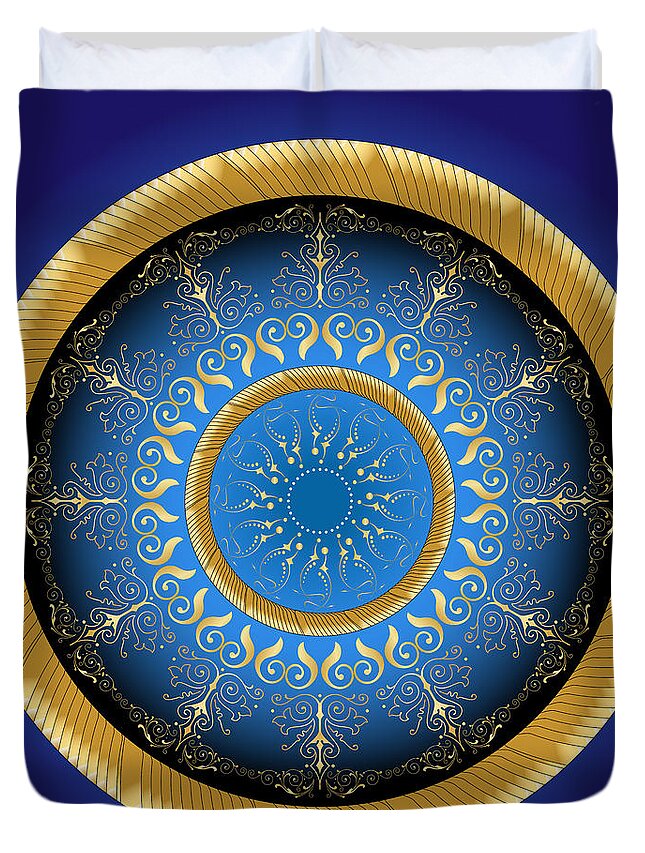 Mandala Duvet Cover featuring the digital art Complexical No 2248 by Alan Bennington