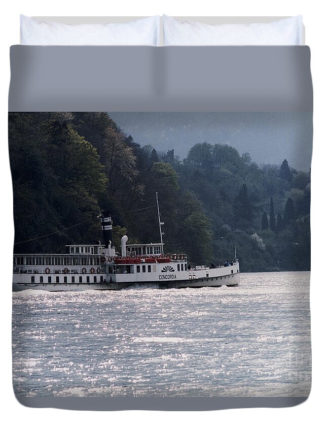 Paddle Ship Duvet Cover featuring the photograph Concordia by Riccardo Mottola