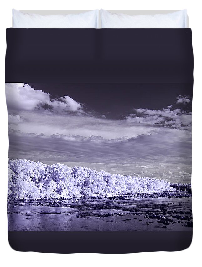 Ir Duvet Cover featuring the photograph Congaree River in IR by Charles Hite