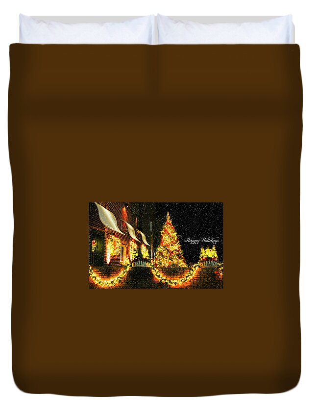 Connecticut Christmas Duvet Cover featuring the photograph Connecticut Christmas by Diana Angstadt