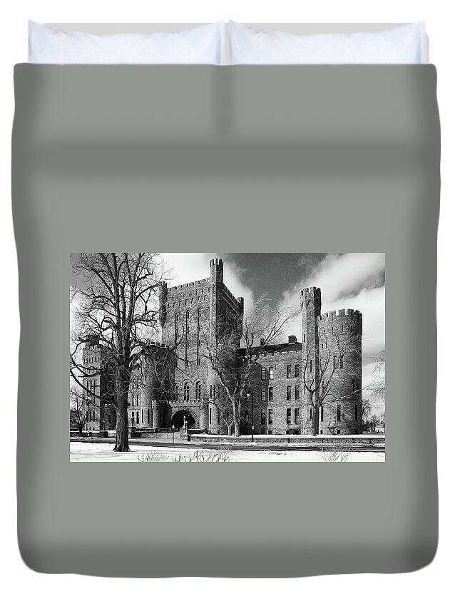 Armory Duvet Cover featuring the photograph Connecticut Street Armory 3997b by Guy Whiteley