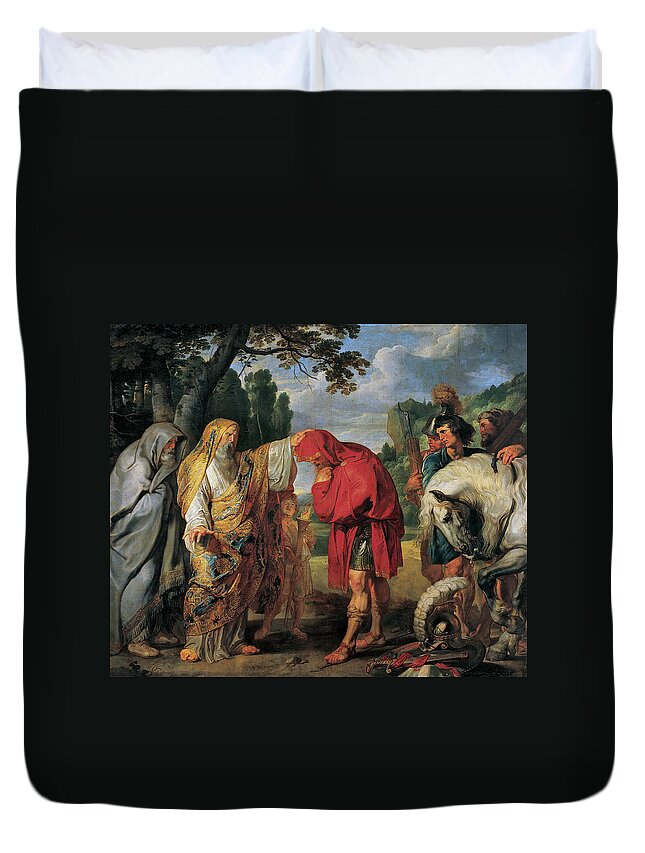 Peter Paul Rubens Duvet Cover featuring the painting Consecration of Decius Mus by Peter Paul Rubens