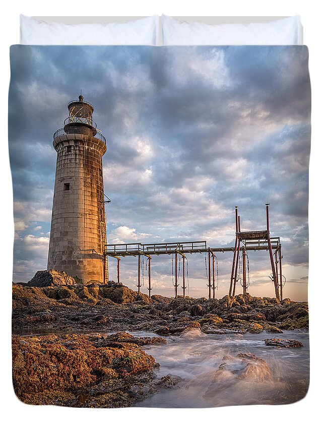 Maine Duvet Cover featuring the photograph Contact by Colin Chase