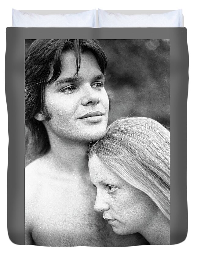 Contemplation Duvet Cover featuring the photograph Contemplation, Part 1, 1973 by Jeremy Butler