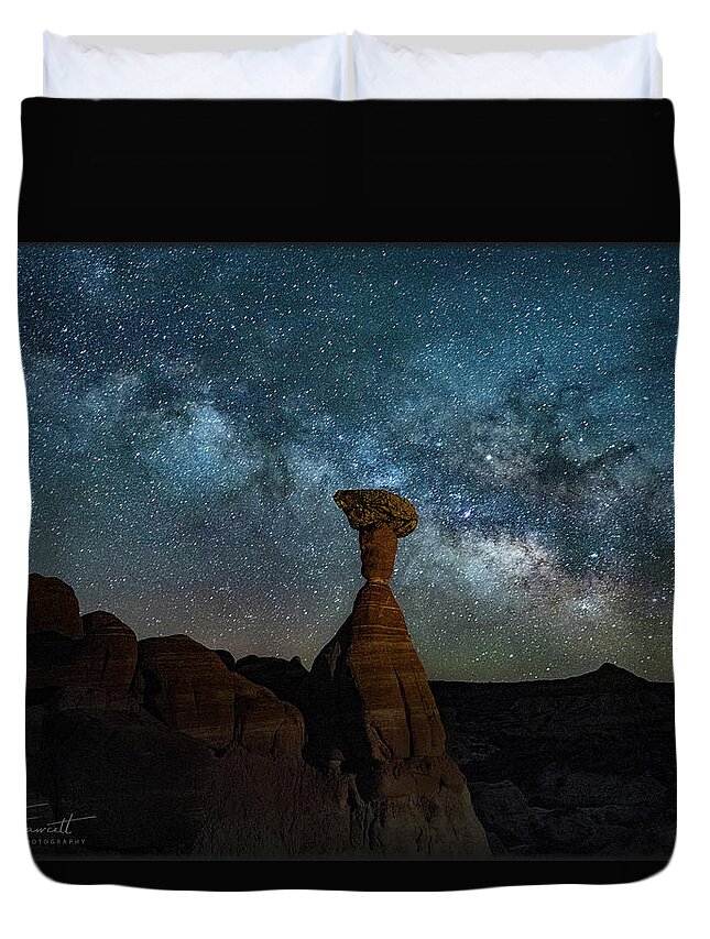 Milky Way Duvet Cover featuring the photograph Contemplation by Erika Fawcett