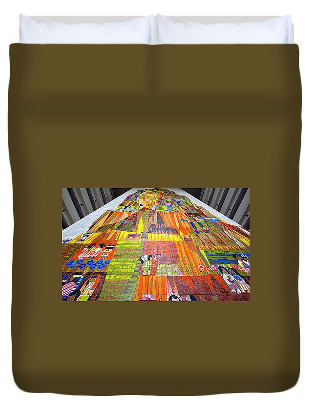 Grand Canyon Concourse Contemporary Hotel Duvet Cover featuring the photograph Contemporary Mosaic by David Lee Thompson