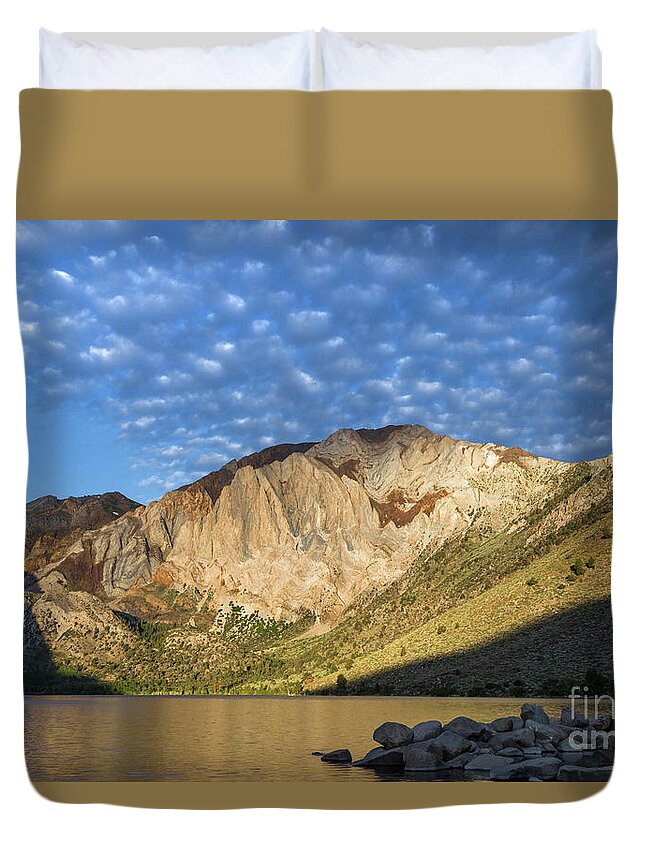 Sky Duvet Cover featuring the photograph Convict Lake by Brandon Bonafede