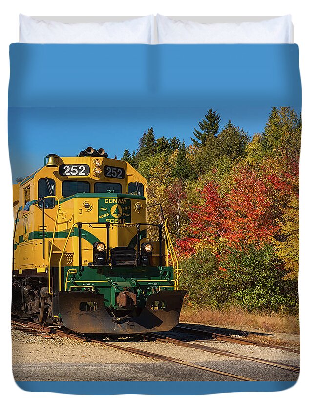 Bretton Woods Duvet Cover featuring the photograph Conway New Hampshire Scenic Railway by Brenda Jacobs