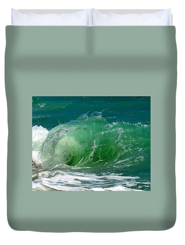 Wave Duvet Cover featuring the photograph Cool by Alison Belsan Horton