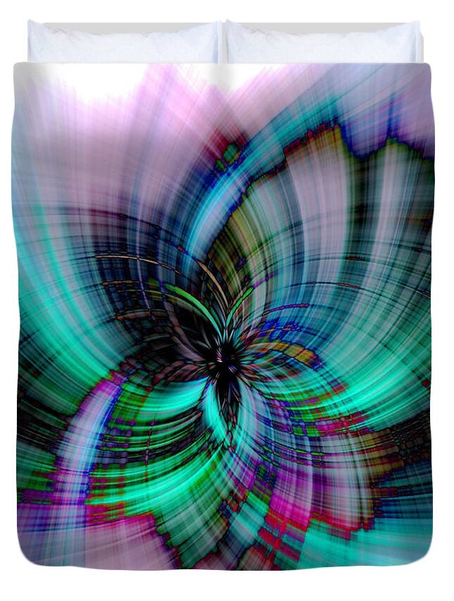 Abstract Duvet Cover featuring the photograph Cool Beans by Cathy Donohoue