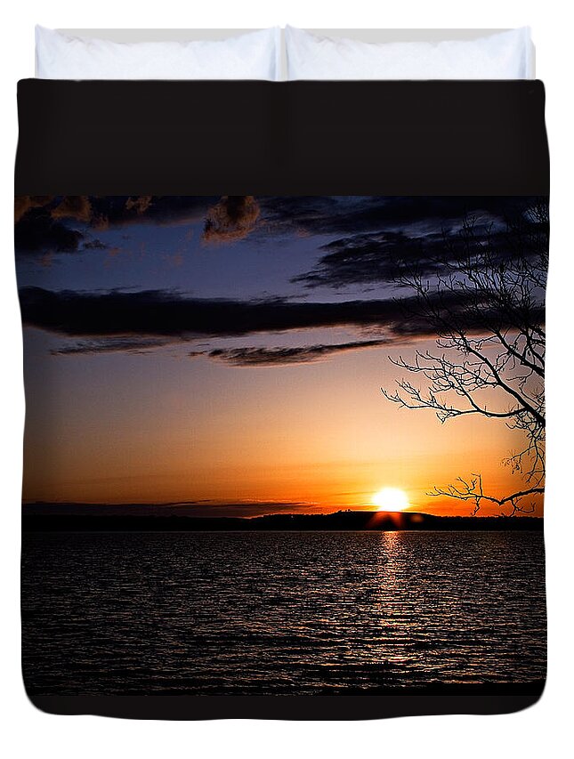 Background Duvet Cover featuring the photograph Copan Sunset by Lana Trussell