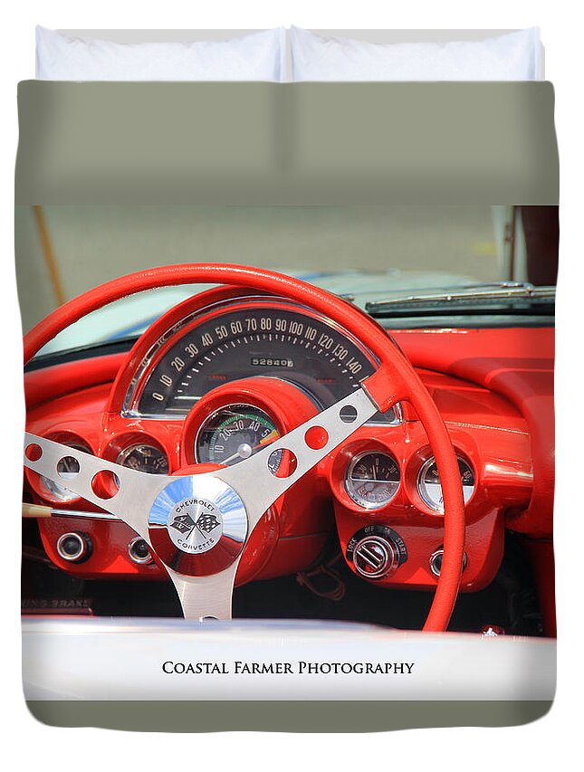Car Duvet Cover featuring the photograph Corvette by Becca Wilcox