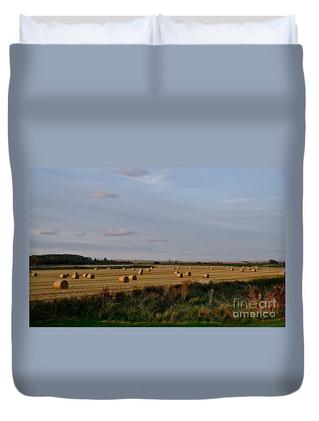 Countryside Landscape Duvet Cover featuring the photograph Countryside. Autumn. by Elena Perelman
