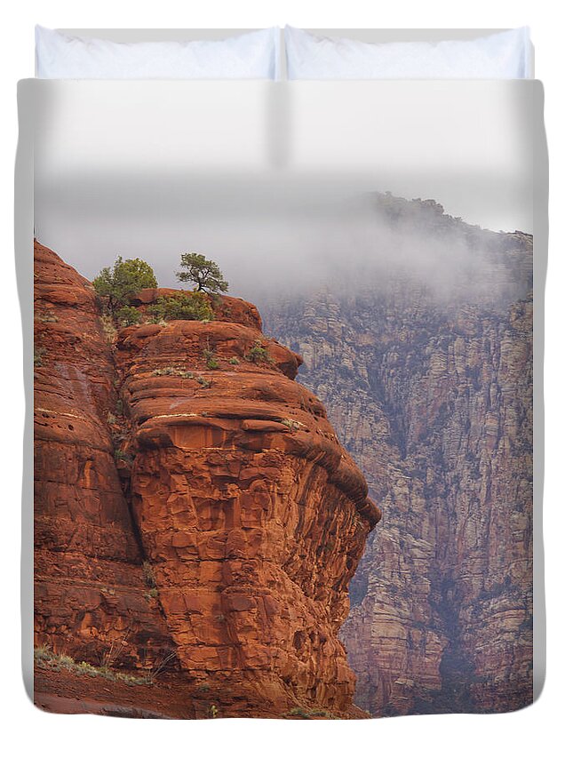 Courthouse Rock Duvet Cover featuring the photograph Courthouse by Tom Kelly