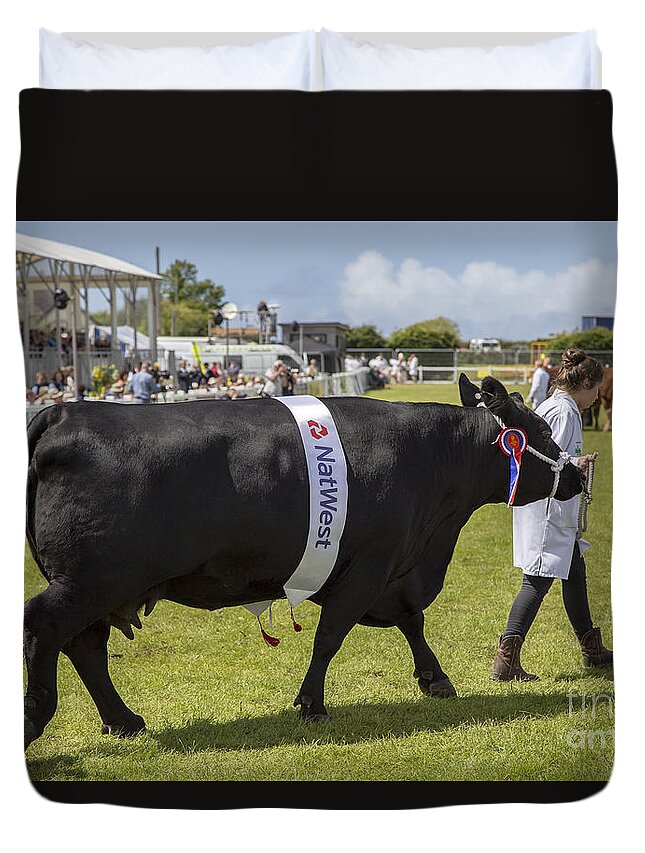Cattle Duvet Cover featuring the photograph Cow by Sebastien Coell