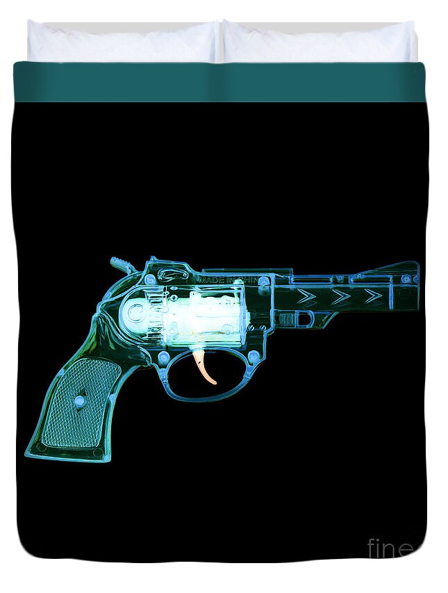 Gun Duvet Cover featuring the photograph Cowboy gun 001 by Clayton Bastiani